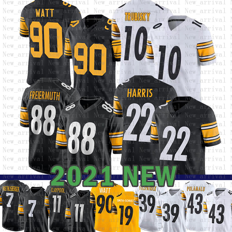 

Pittsburgh''Steelers''10 Mitchell Trubisky Football Jersey Najee Harris T.J. Watt Ben Roethlisberger Pat Freiermuth Chase Claypool Troy Polamalu Devin Bush, 2021 women(size:s-xxl)-g r