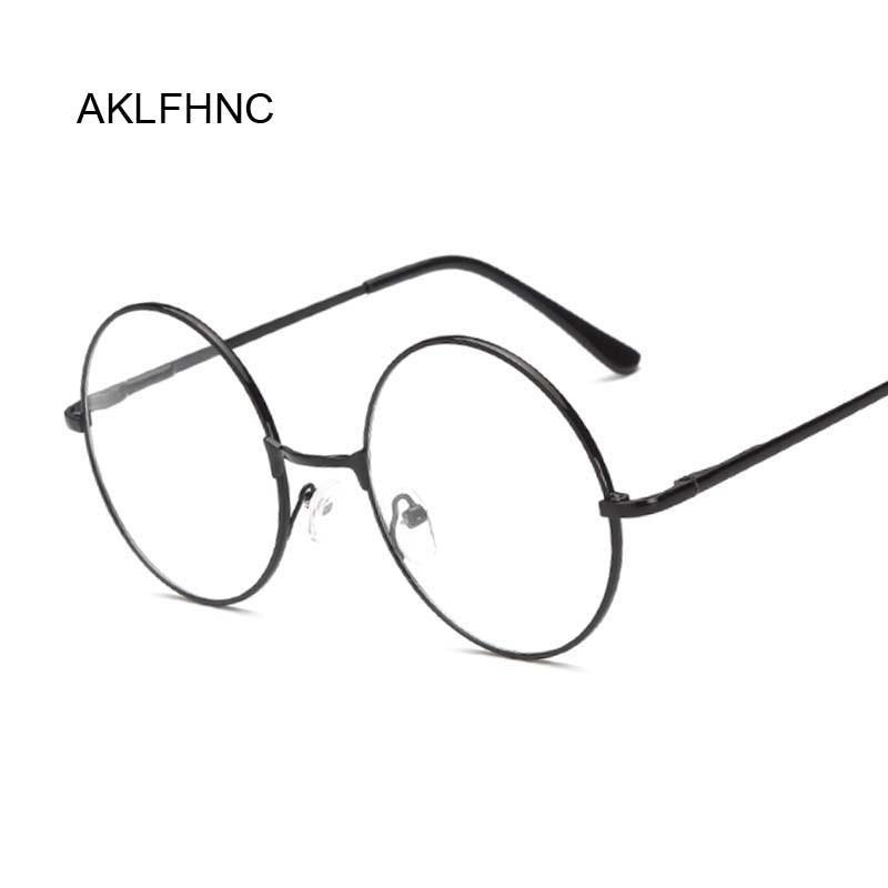 

Sunglasses Vintage Transparent Women Glasses Metal Full Frame Optical Round Lens Female Clear Reading Plain Small