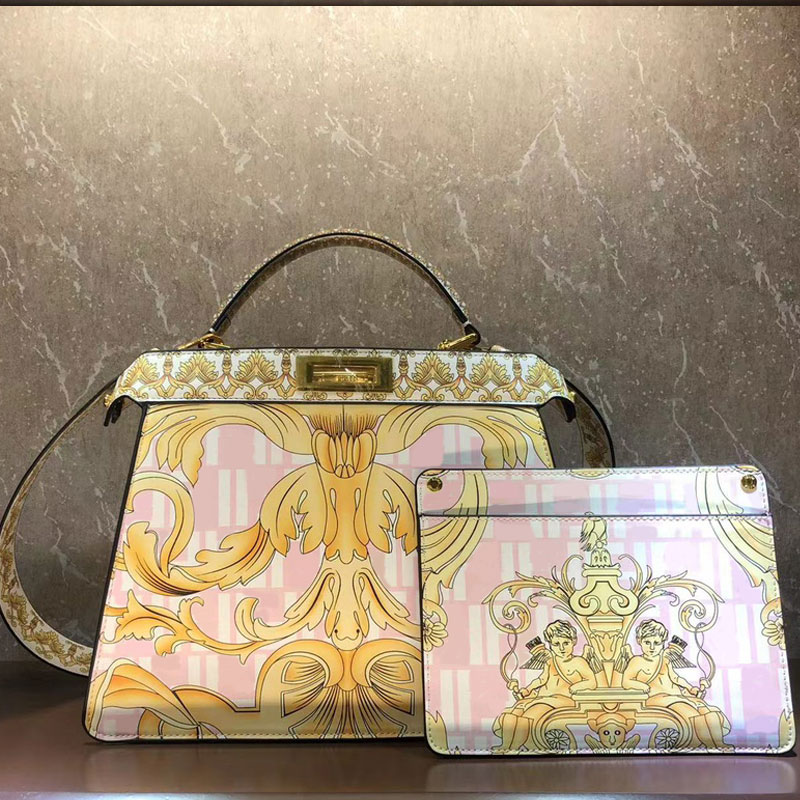 

Tote Bag Large Capacity Handbag Crossbody Bags Shoulder Purse Cowhide Genuine Leather Lassic Letter Print Twist Lock Hardware Top Quality Interior Pocket, 33cm