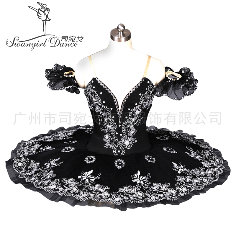 

Women Black Pancake Professional Classical Ballet Stage Tutu Costumes BT8973