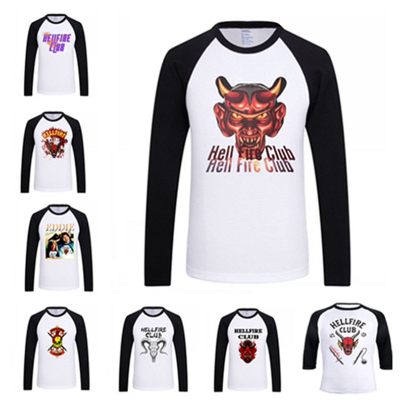 

2022 new Stranger Things 4 100% Cotton Baseball Tee Shirt Hellfire Club Clothing Hip Hop Tees Unisex Summer leisure T shirt, 21