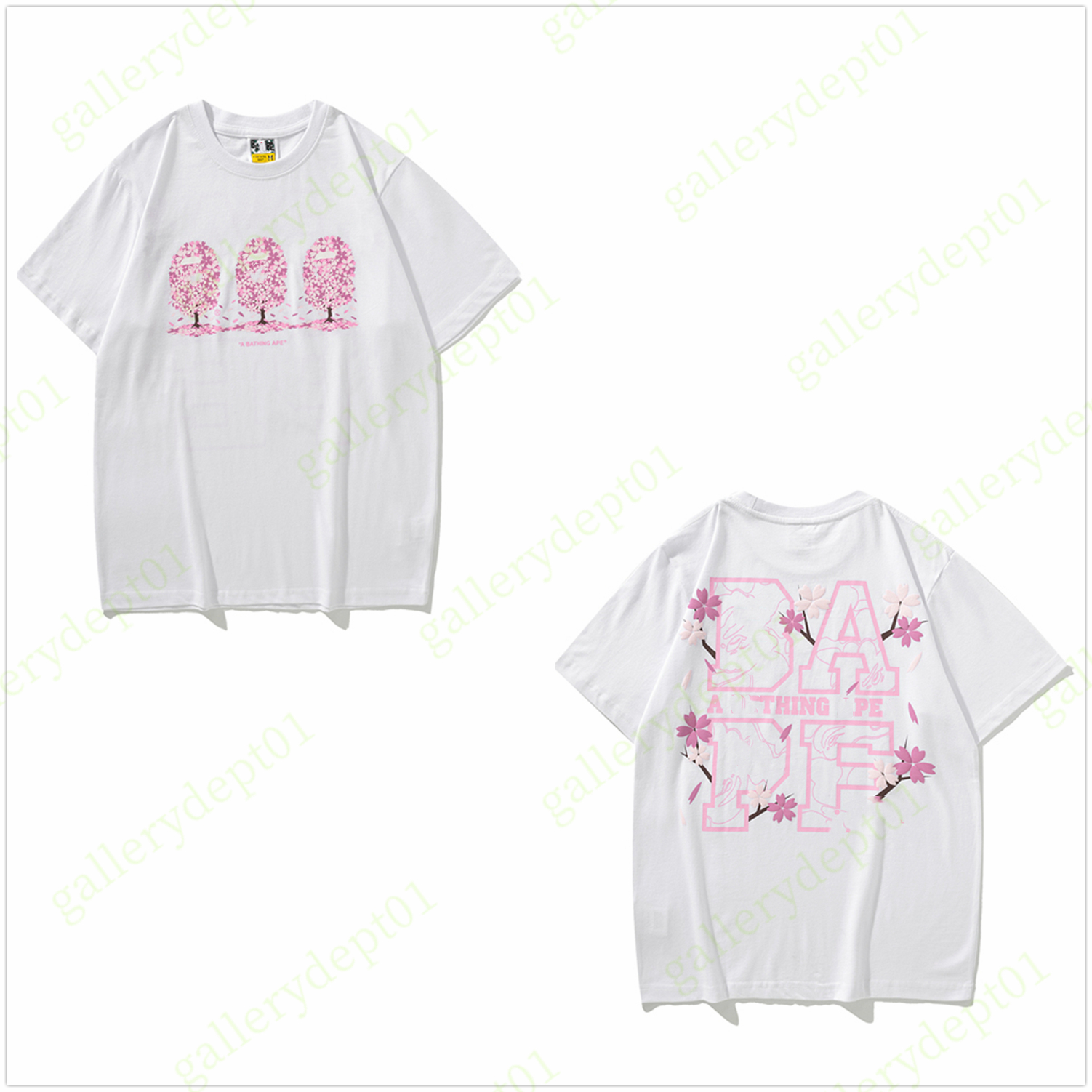 

mens t shirt designer t shirts women tshirts Glow-in-the-dark shark print Anti pilling Embroidery Sakura Limited Edition clothes Classic tshirt graphic tees t-shirt B9, 1pcs button