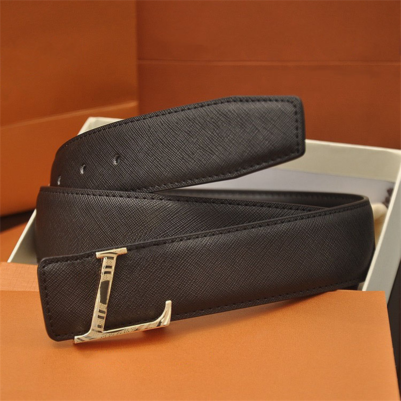 

Men Designers Belt Luxurys Designer Brands Belt For Men Woman Great Quality Smooth Bucket Waistband 3.8cm Width With 3 Styles, Black
