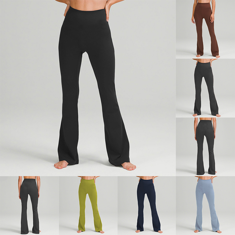 

Yoga clothes Grooves summer womens flared pants high-waisted tight-fitting belly show figure sports yogas nine-point pants2k