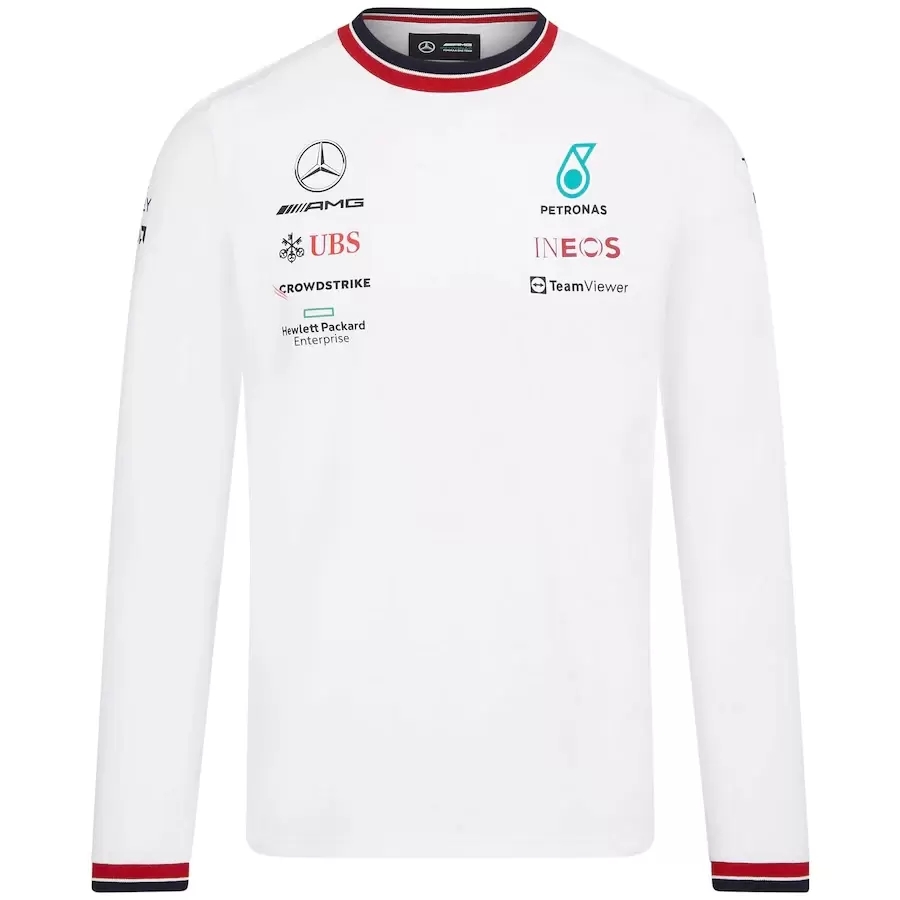

Mercedes AMG Petronas F1 2022 Team Long Sleeved T-Shirt - White
