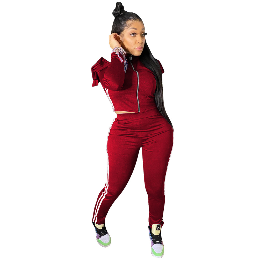 

Women' Two Piece Pants Leisure splices autumn and winter style, 01