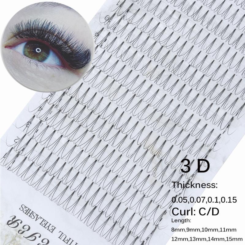 

Mink Premade Russian Volume Fans False Eyelashes C/D Curl Long Stem Lash Pre Made Eyelash Extension Individual Lashes