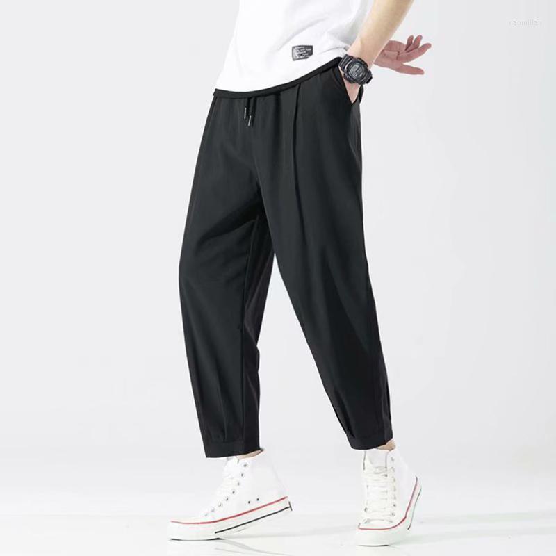 

Men's Pants Summer Thin Men Casual Loose Streetwear Jogging Sportswear Drawstring Harajuku Mens Tracksuits 2022 Plus Size M-5XLMen's Naom22, Black