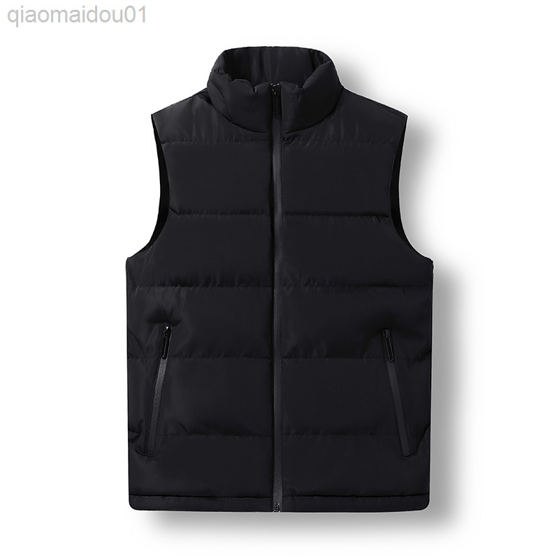 

Men's Vest Jacket Men New Autumn Warm Sleeveless Jackets Male Winter Casual Plus Size Homme Clothing L220726, Black