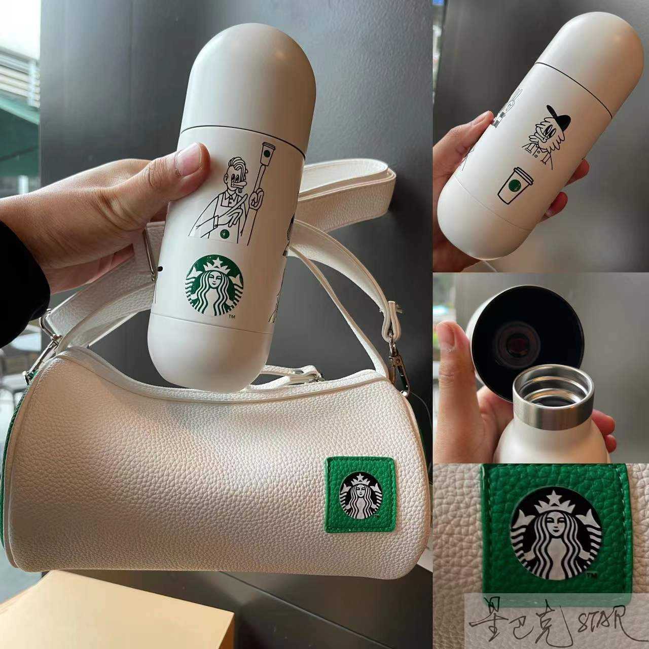 Starbucks cup coffee family designer cooperation 420ml coffee family capsule mug with schoolbag-image-760328081