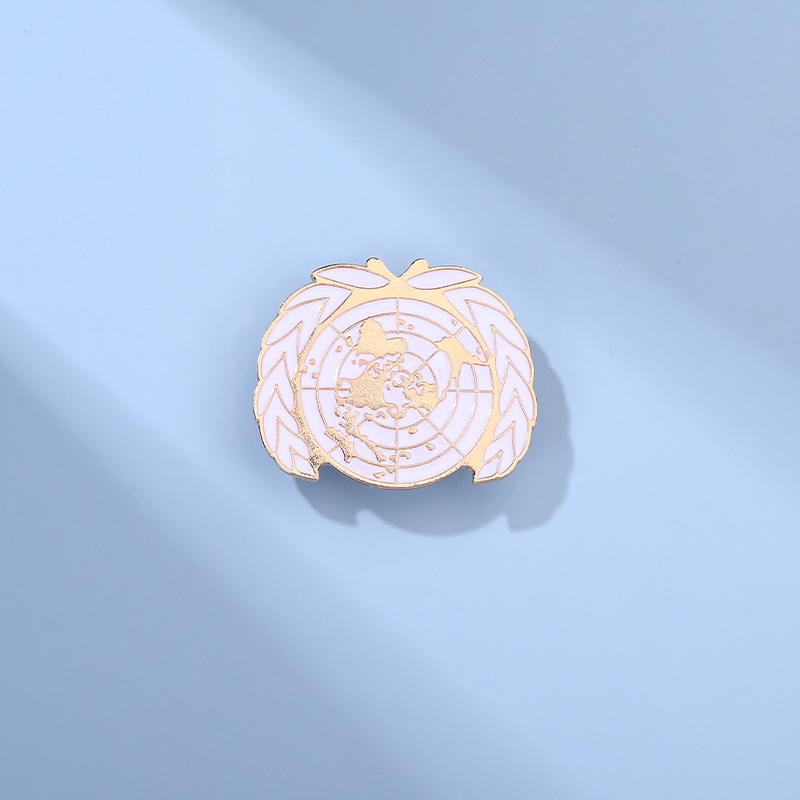 

United Nations Souvenir Brooch Sustainable Development Goals Metal Badge Chest Emblem Peacekeeping Commemorative Medal Jewelry