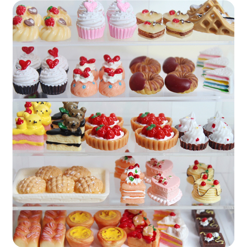 Miniature Cake Bread DIY Dessert Mini Food For Barbies BJD Doll House Kitchen Furniture Accessories Pretend Play Toys For Kids-image-788066433
