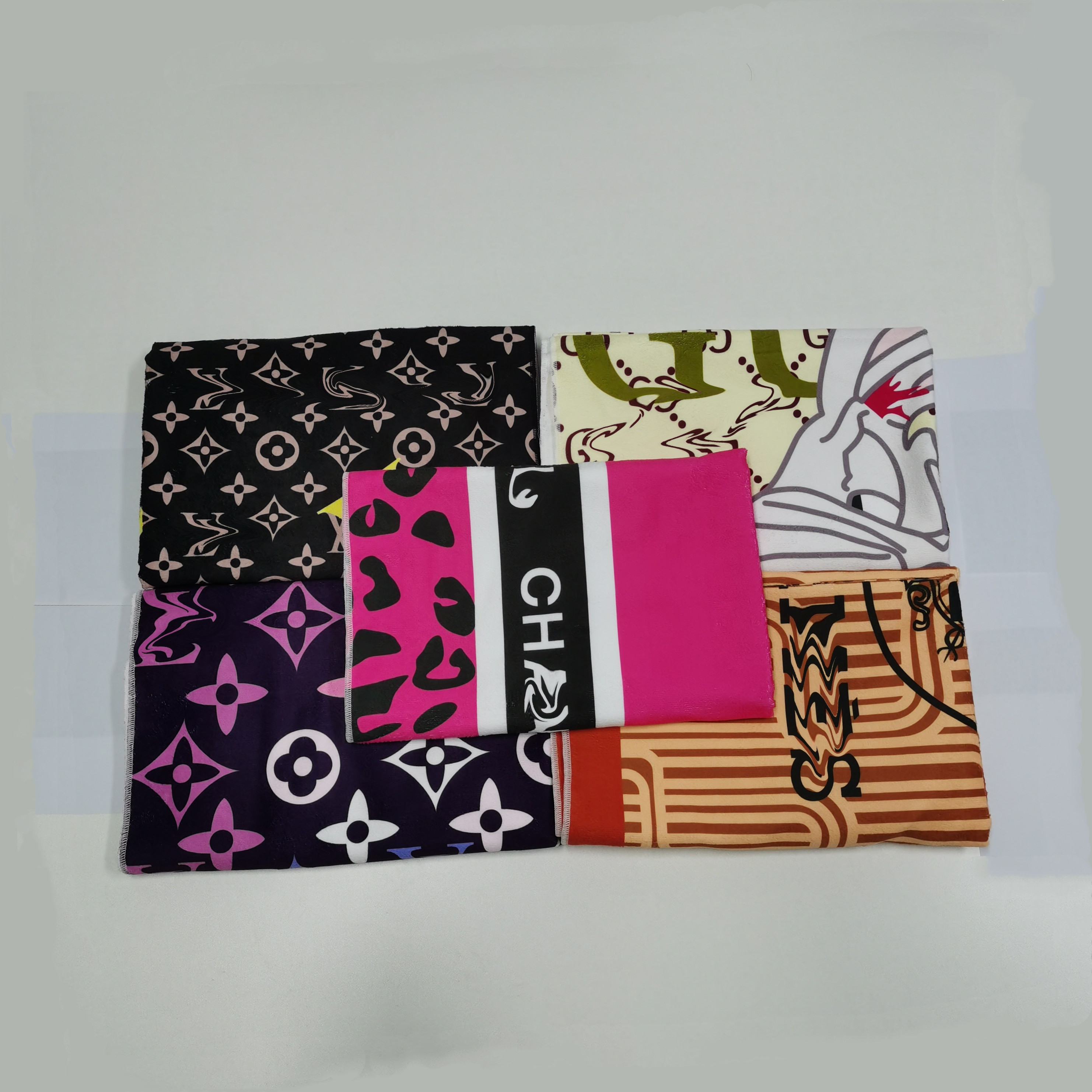 

Designer Beach Towel  Fashion Letter Printed Women Home Bathtowel Wholesale Microfiber Girl Long Bath Towels Gift HT1461, As picture