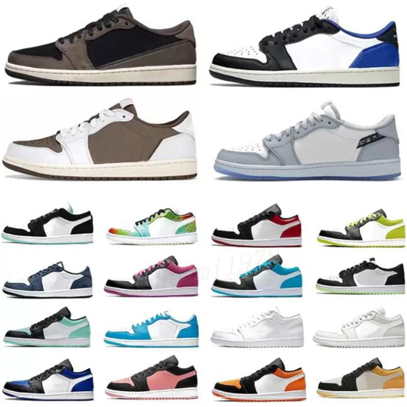 

Top custom Jumpman 1 Low Basketball Shoes 1s Wolf Grey Carbon Fiber Arctic Punch Black Toe Fragment Reverse Mocha UNC Grey Camo Mens Trainers Women Sneakers 36-44 c35, Color 34