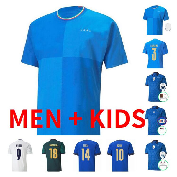 

2021 2022 2023 BONUCCI BARELLA CHIESA Soccer Jerseys ItalyS Italia INSIGNE IMMOBILE CHIELLINI VERRATTI JORGINHO 21 22 23 Maillot Football Shirt Mens Kids Kit
