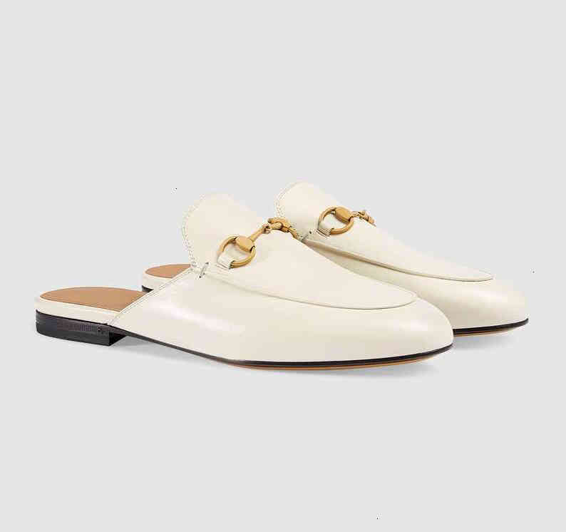 Princetown Design de luxe Nude, Blanc, Sandales Slipper en cuir noir Sandales Gold-Ton Centrale Slip sur des mocassins Marque de haute qualité Da