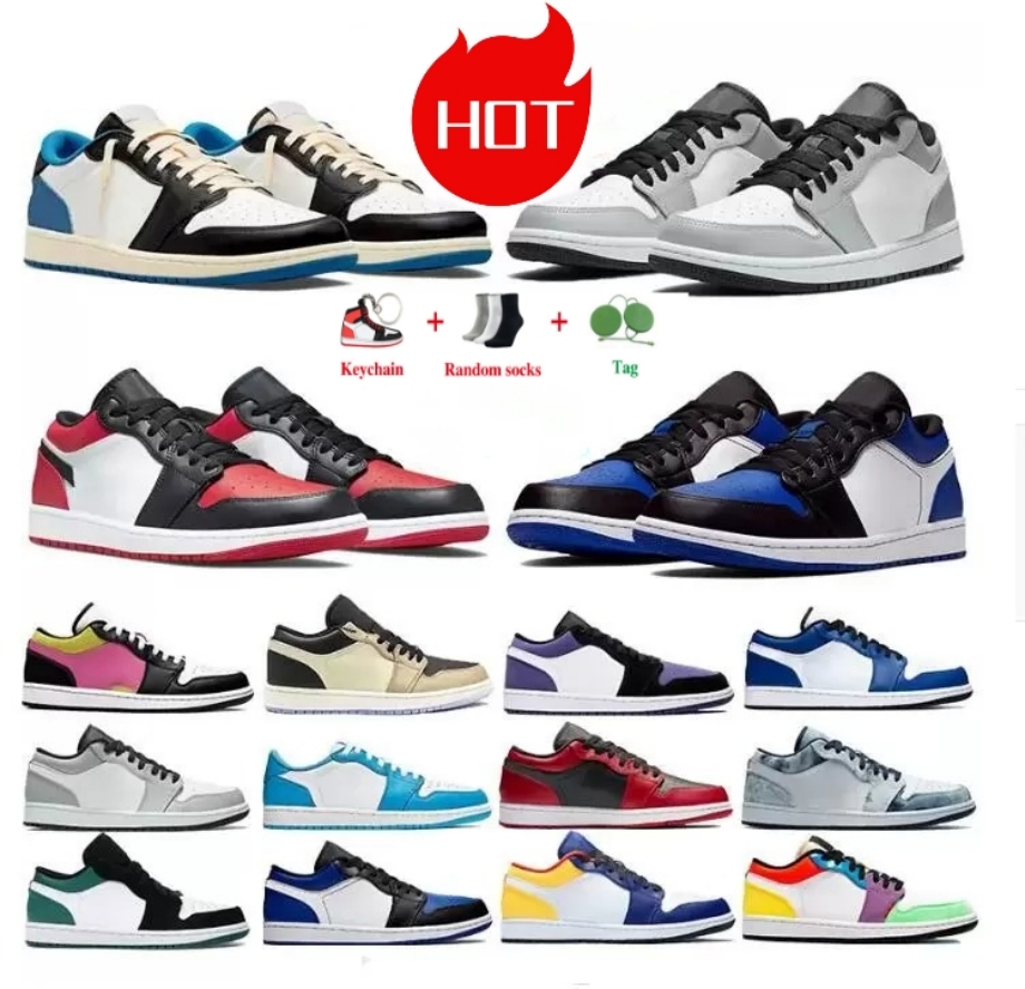 

With Box 1 basketball shoes 1s UNC reverse bred mens sports trainers royal toe laser university blue black light smoke grey men women, 1 (49)36-45