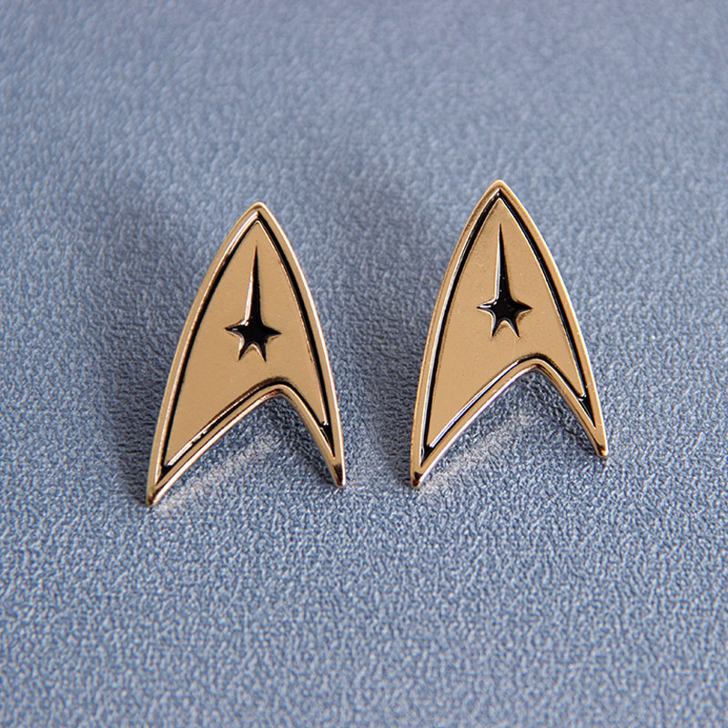 

Star Trek Starfleet Enamel Brooch Pins Badge Lapel Pins Alloy Metal Fashion Jewelry Accessories Gifts, As picture