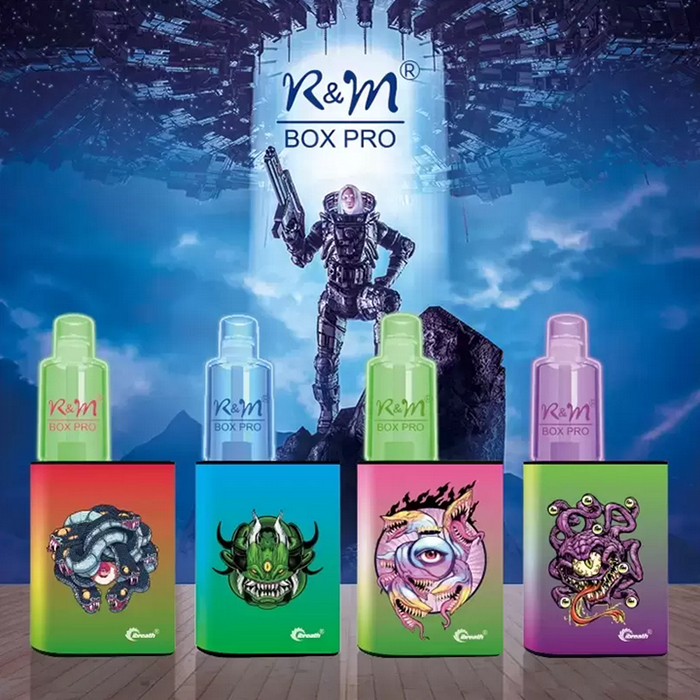 

Original R&M RM Box Pro 6000puffs Disposable E Cigarettes 850mAh Rcchargcablc Battery Vape Pen RGB Light 2% 5% Vapes VS Tornado RandM