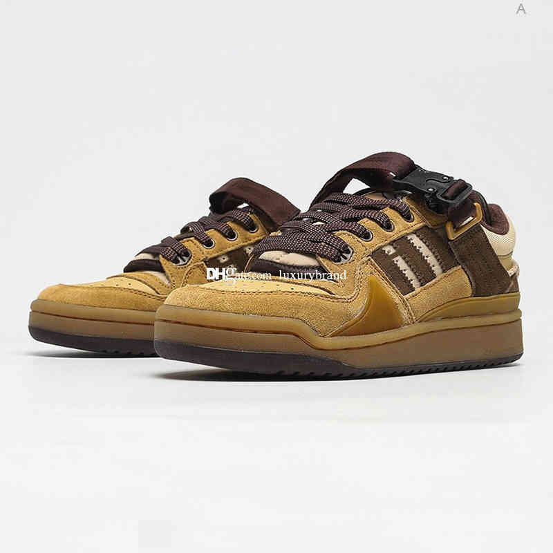 

Bad Bunny Forum Buckle Low The First Cafe Skates Shoes for Mens Skate Shoe Men Skateboard Womens Sneakers Women Sports Chaussures In Brown, Extra fees