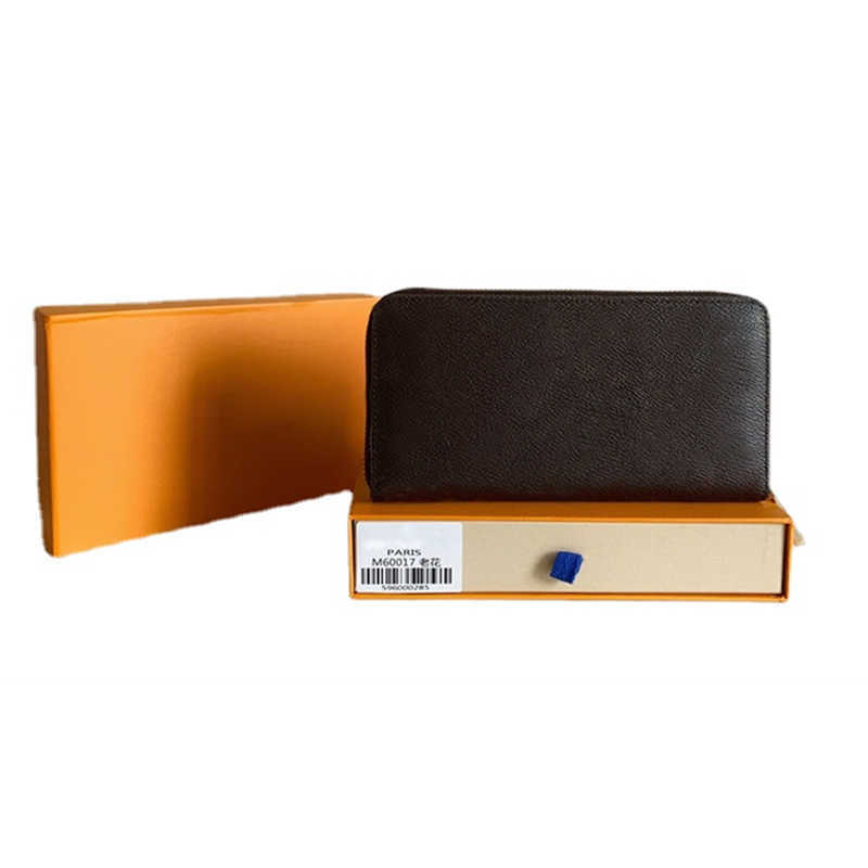 

Real Cowhide Vertical Zippy Long Wallets Men Women Designer Clutch Bags Vintage Business Casual ID Card Bag Lady Coin Purses, Bubble paper package