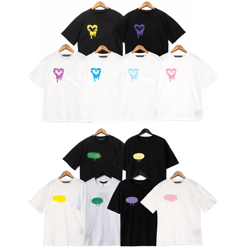 

designer women men tee heart tshirt palm t-shirt short sleeve womens mens pullover bear crewneck t-shirt printing letter shorts tees clothing