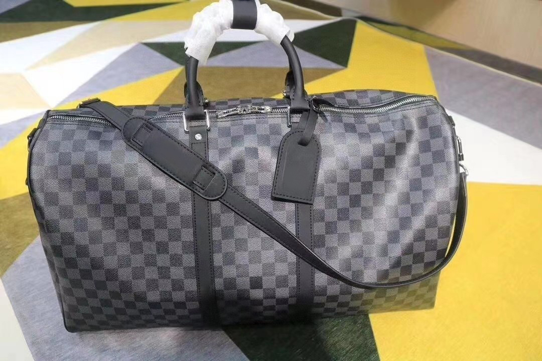 

1v Travelling bag Luxury Exquisite Designer Retro fashion high-capacity Removable, Black