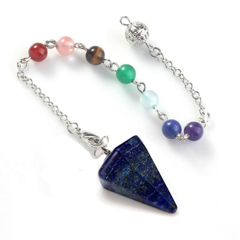 

Pendant Necklaces Natural Crystal Flower Of Life Dowsing Pendulum For Divination Cone