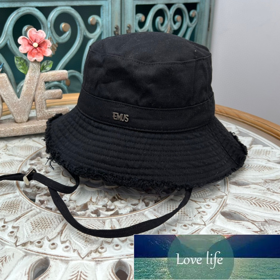 

new Fashion French Luxury Brand High Quality Cotton Women Bucket Sun Protection Hat Cotton 8 Color  Women's Cap, As pic