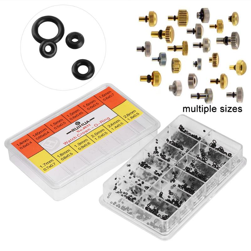 

Repair Tools & Kits Box Mini Rubber Washer O-Ring 12 Sizes Watch Crown Seals Waterproof Rings Gasket Black Round Ring
