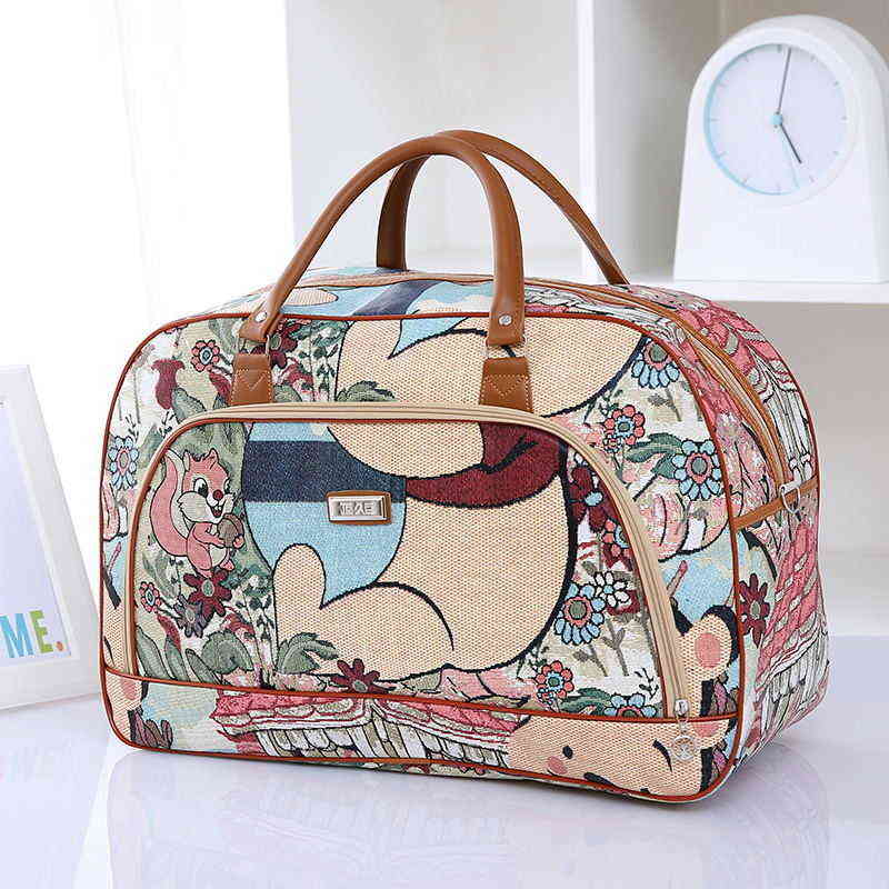 

Women Travel Bags Fashion Pu Leather Large Capacity Waterproof Print Luggage Duffle Bag Casual Travel Bags Pt1083 220611, Small size