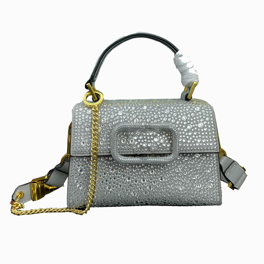 

New Arrival crystal diamond tote Designer Fashion Women Lady mini Handbags Bag Straps Shoulder style crossbody Tote Purse Top Quality Genuine Leather wallet, Carton
