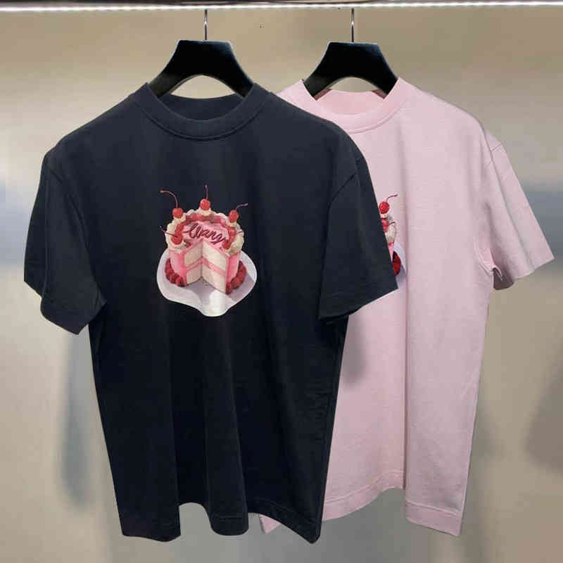 Women's T-Shirt King aw spring and summer ins net red cake T-shirt loose thin men women lovers fashion