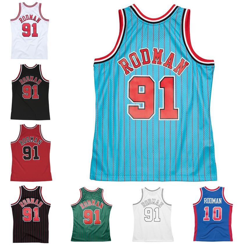 

Stitched classic retro jersey Dennis Rodman Mitchell and Ness black red 1995-96 97-98 98-99 Basketball jerseys Men Women Youth S-6XL, Stitched jersey