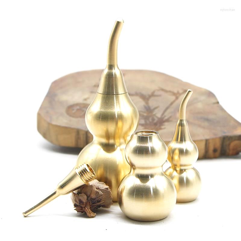 

Charms Traditional Chinese Natural Feng Shui Gourd Brass Mental Golden Wu Lou Luo Lu Health Enhance Luck Ornament Home DecorCharms