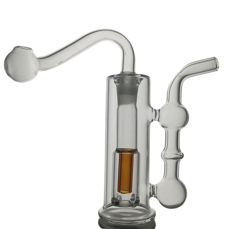 

Mini Glass Oil Burner Bong Hookah set Water Pipes with Thick Pyrex Clear Heady Recycler Dab Rig Hand Bongs for Smoking
