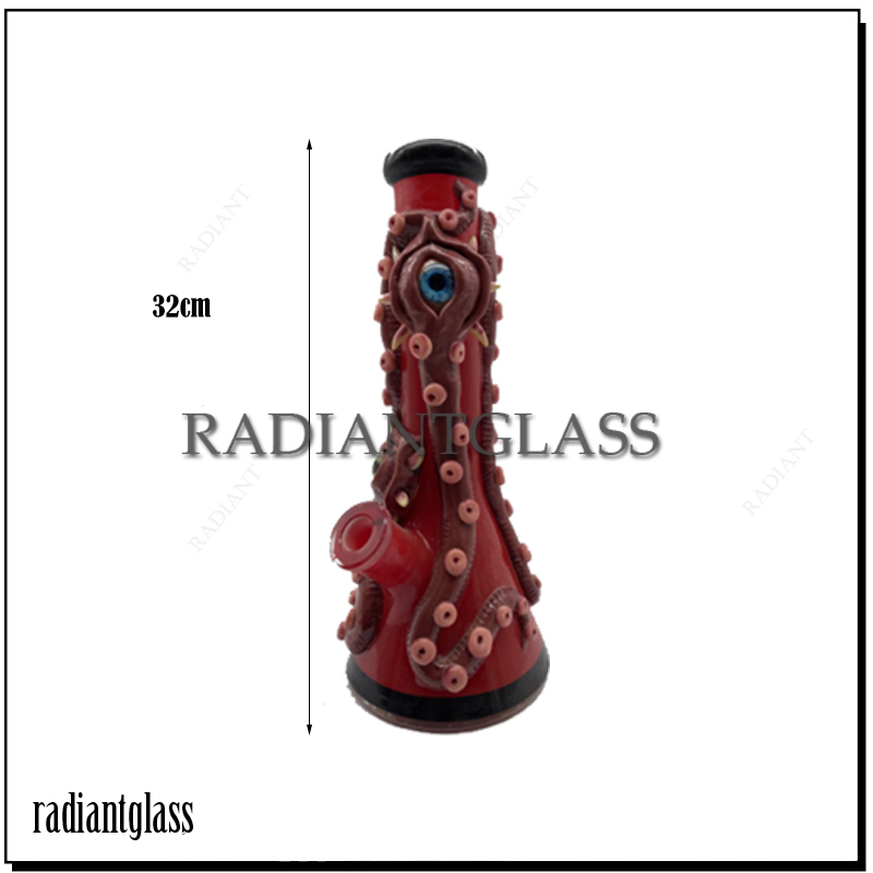 

Animal character 12.5inch 3D glass bong kraken monster hookah smoking water pipe big bongs with perc handmade bongs 14.4 female joint