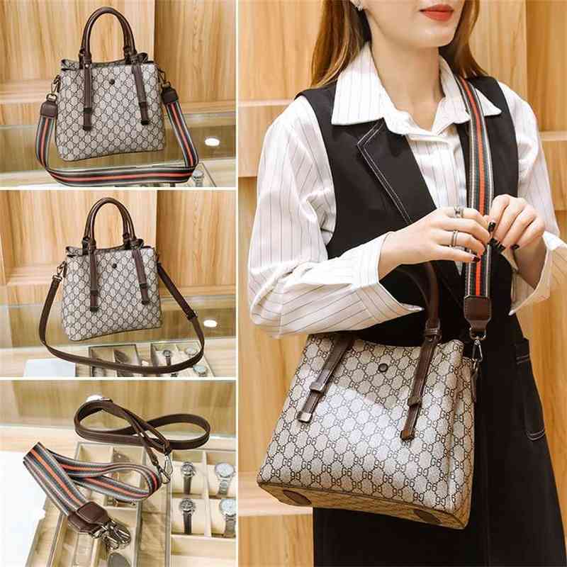 High sense bag female sling new autumn and winter fashion Single Shoulder Messenger Bag Large Capacity portable bucket Bags-image-772881637