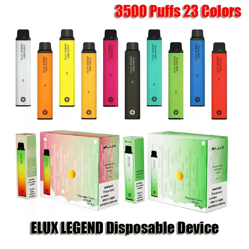 

Elux Legend Disposable E cigarettes 3500 Puffs Vape Pen 1500mAh Battery Vaporizer Stick Vapor Kit 10ml