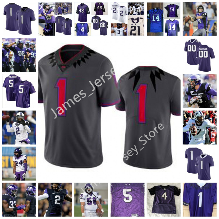 

NCAA Custom TCU Horned Frogs Stitched Football Jersey 7 Kenny Hill 30 Garret Wallow 94 Corey Bethley 33 Sewo Olonilua 38 Daythan Davis 70 Cordel Iwuagwu 4 Isaiah Graham