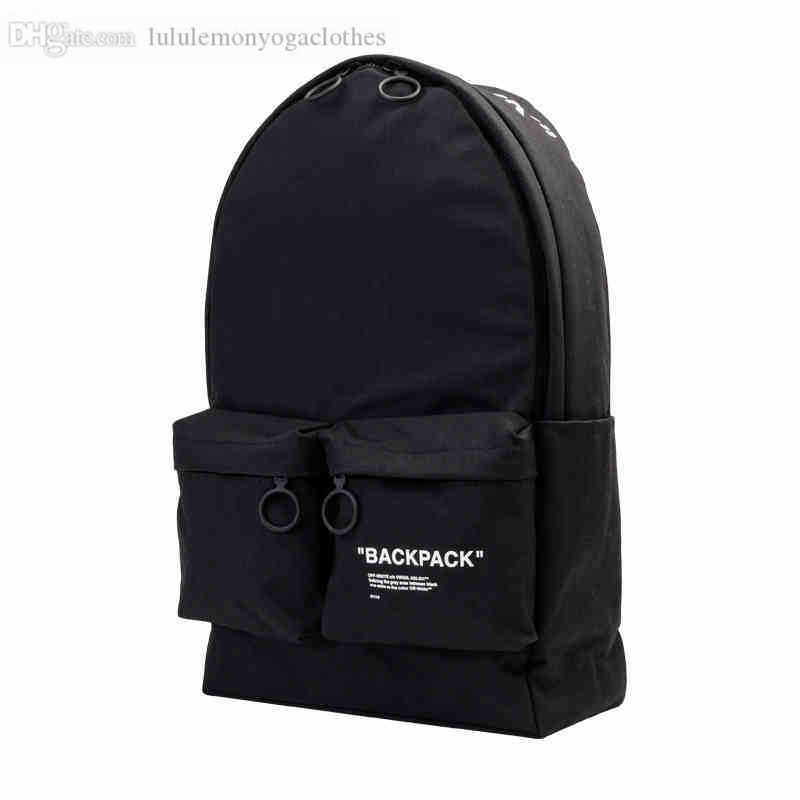 

20ss Travel Backpack letter slogan student schoolbag Gym sling bag Men Black waist bags multi purpose satchel women OFF Outdoor sports, With logo off