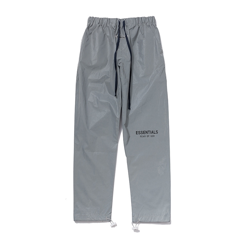 

Essentials Fog Icon New Nylon Laser Reflective Drawstring Pants, Gray