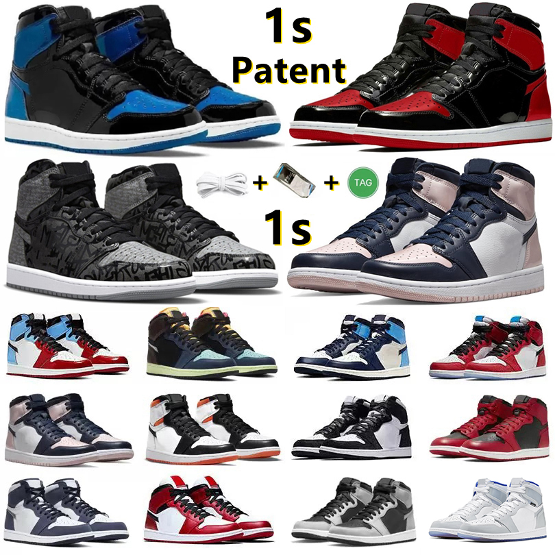 

Jumpman 1 1s Men Women Basketball Shoes Sneakers Rebellionaire Bred Patent Dark Mocha Marina Blue Bubble Gum Obsidian Shadow Trainers Sports Sneaker, Color#13