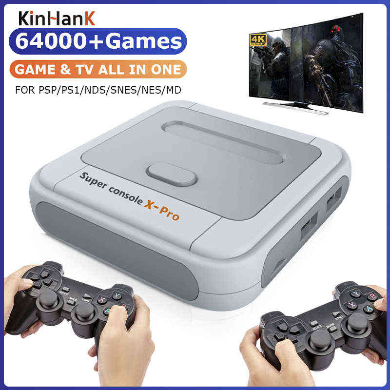 

WIFI Video Game Console Super Console X PRO With 50000 Retro Games 4K Android TV Box Mini Game Console For PS1/PSP/SNES/N64/DC H220426