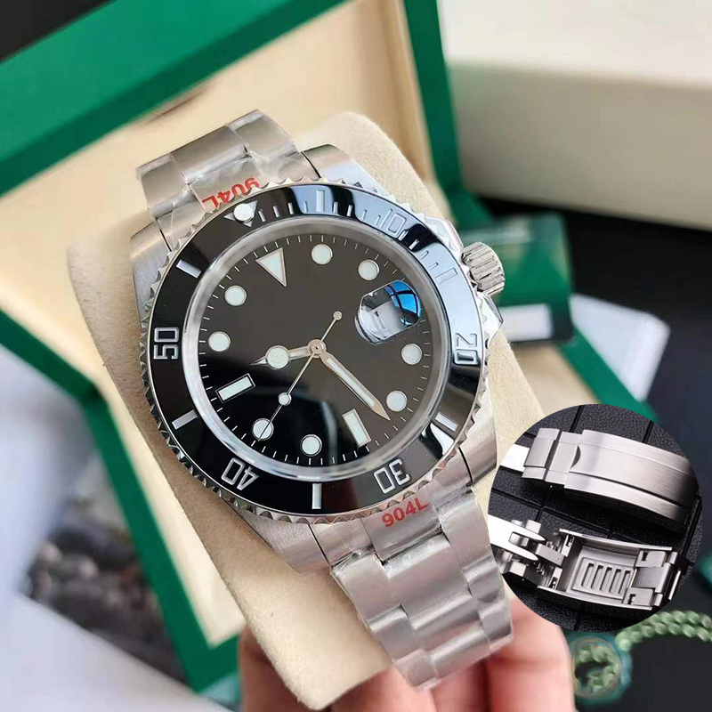 

Mens Automatic Mechanical Ceramic Watches 41mm Full Stainless Steel Sliding Buckle Swim Watch Sapphire Luminous Watchs montre de luxe, Tool