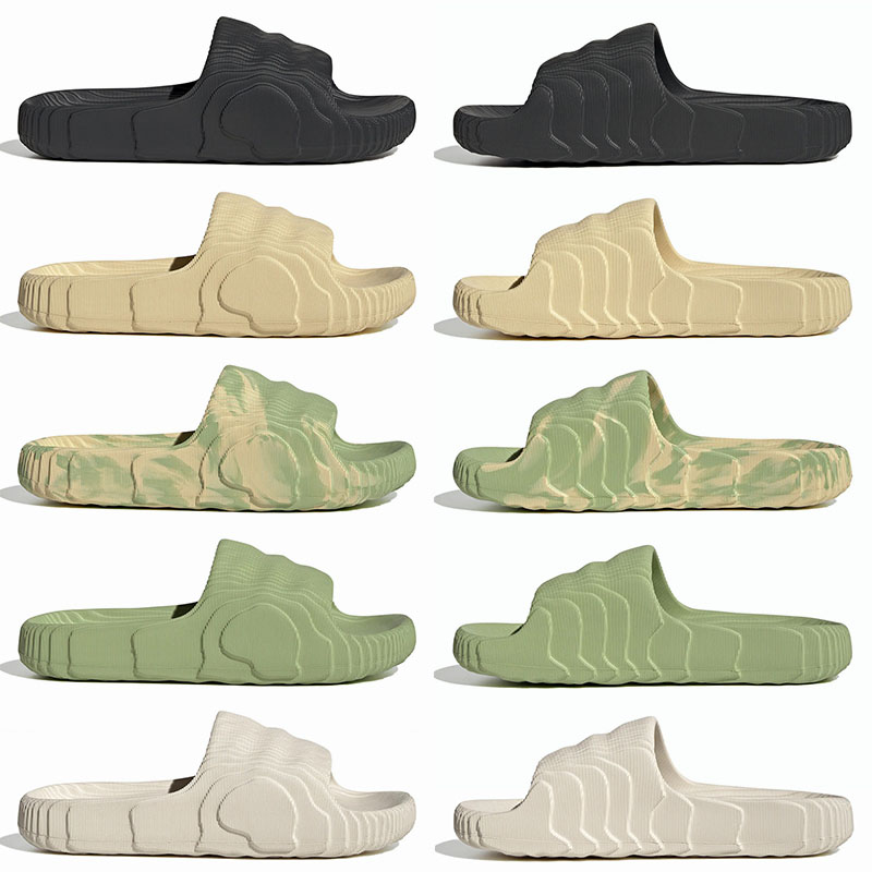 

adilette 22 slides 2022 designer Slippers luxury shoes pantoufle flip flops platform Scuffs sandales magic lime desert sand black white sandals mens womens sliders