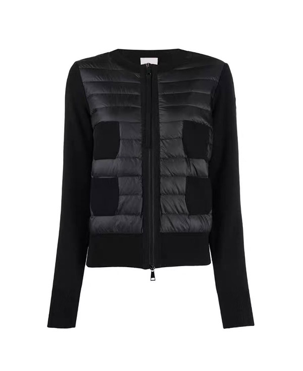 

4 Pockets Knit womens down jacket plus size Fashion hombre coat Casual Street High Quality Brand jackets Size S--L, Black