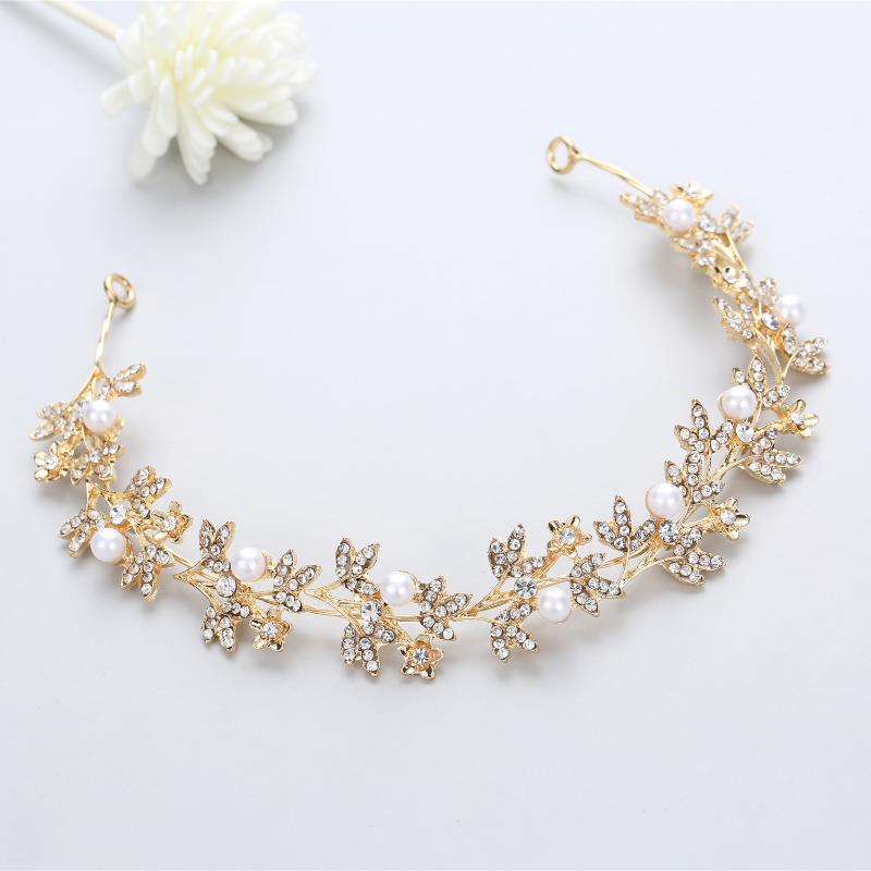 

Hair Clips & Barrettes Bridal Wedding Accessories Alloy Diamond Pearl Band HeaddressHair