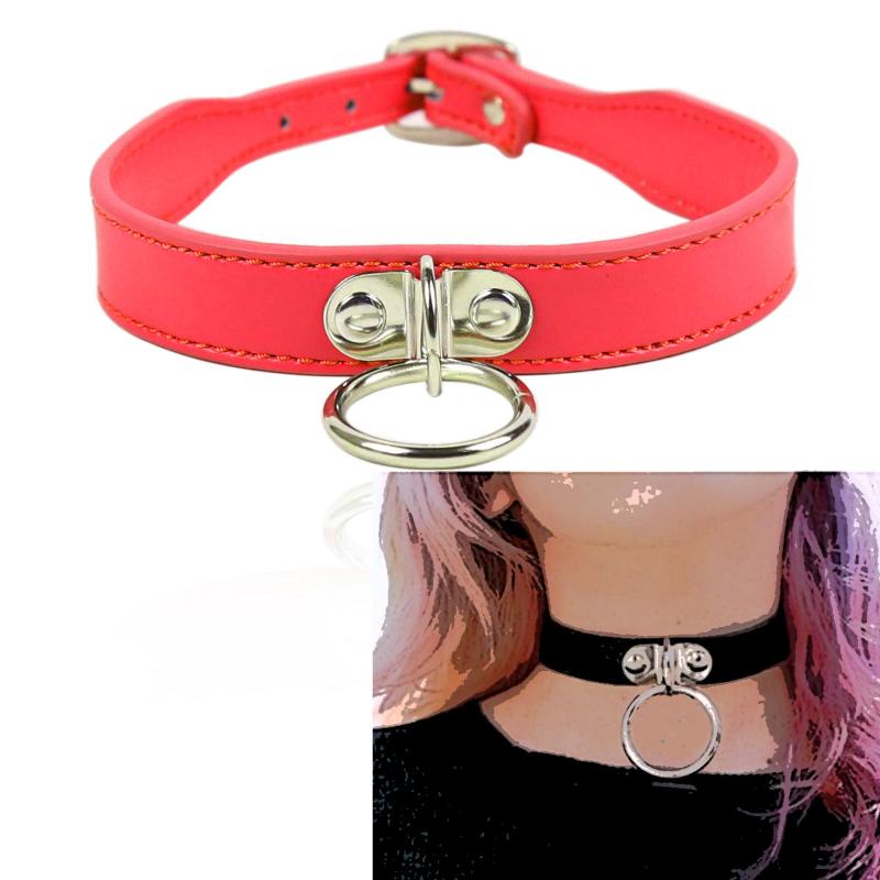 

Scarves Adjustable Choker Collar PU Punk Garter Buckle Fun Fetish SP Ring Bondage Restraint Anklet Adult Game For Lover