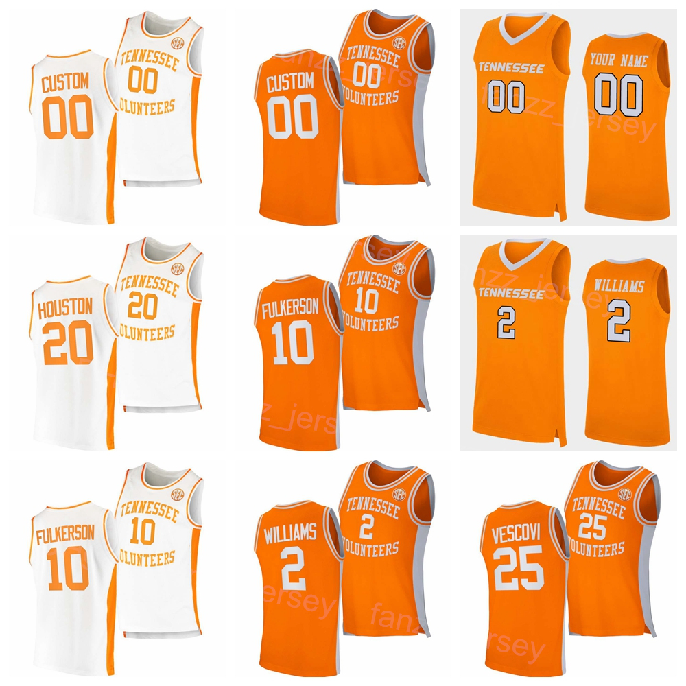 

NCAA Basketball Tennessee Volunteers College 5 Zakai Zeigler Jersey 13 Olivier Nkamhoua 10 John Fulkerson 1 Kennedy Chandler 25 Santiago Vescovi 30 Josiah James, White